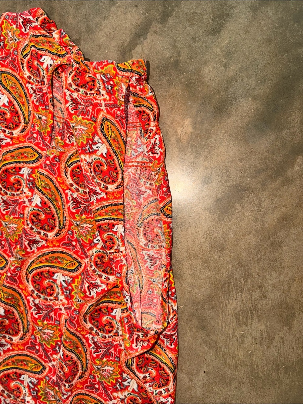 MELLODAY Red Paisley High Neck Sleeveless Blouse Tank Top M - Picture 5 of 12